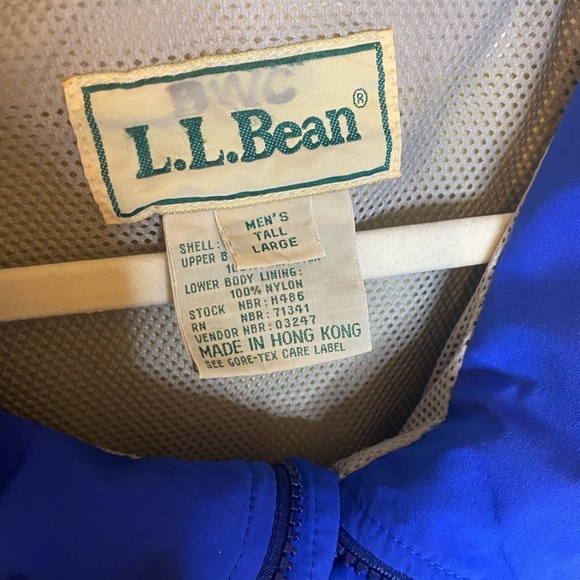 Vintage L L Bean Men's Jacket Rain Jacket Waterproof Gore Tex - Picture 2 of 6